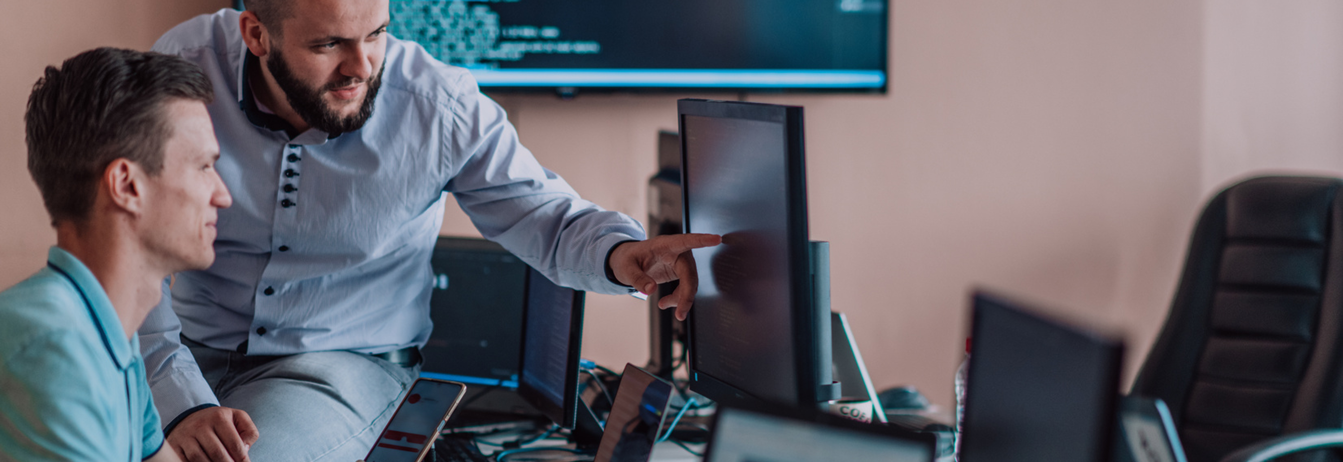 Team collaboration image representing quality and innovation in medical industry